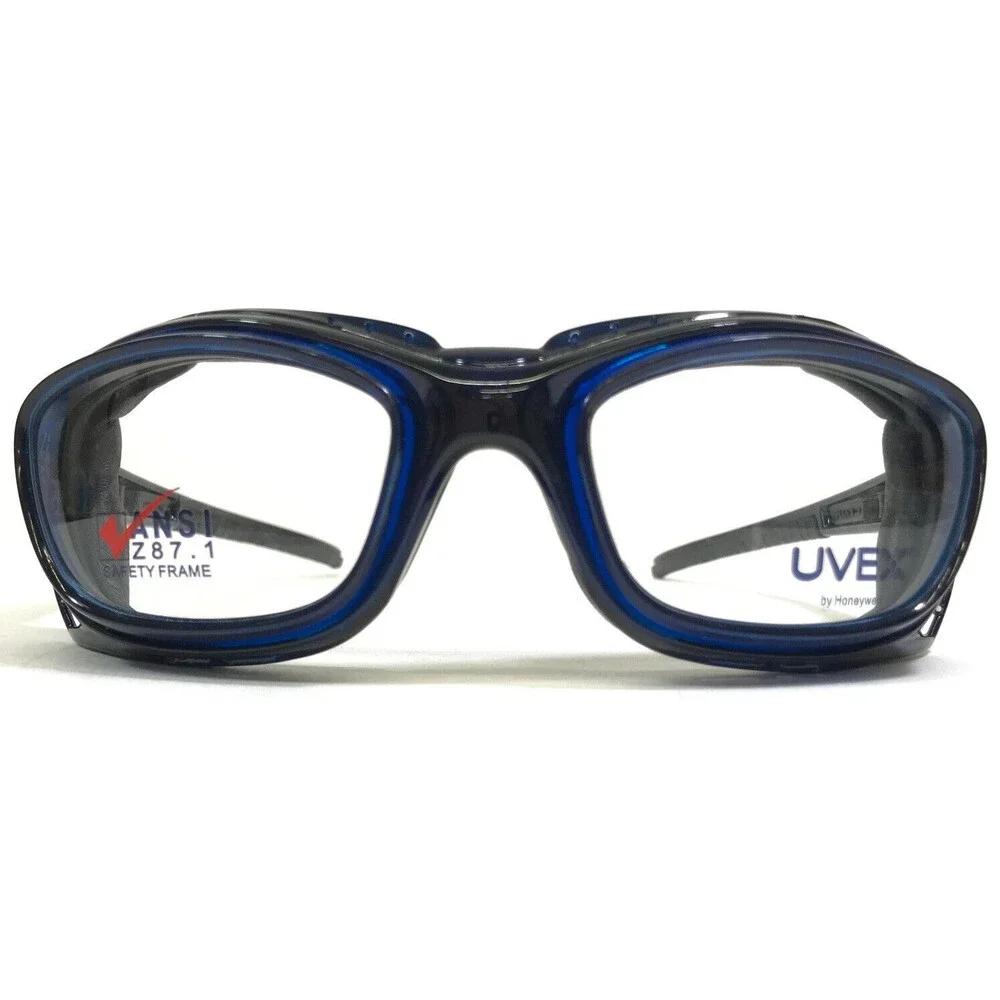 uvex by Honeywell Safety Goggles Eyeglasses Frames SW09 07 Blue Z87-2+ 56-21-127